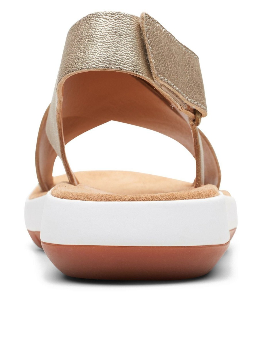 Shoes & Boots * | Clarks Jemsa Cross Sandals Champagne Leather