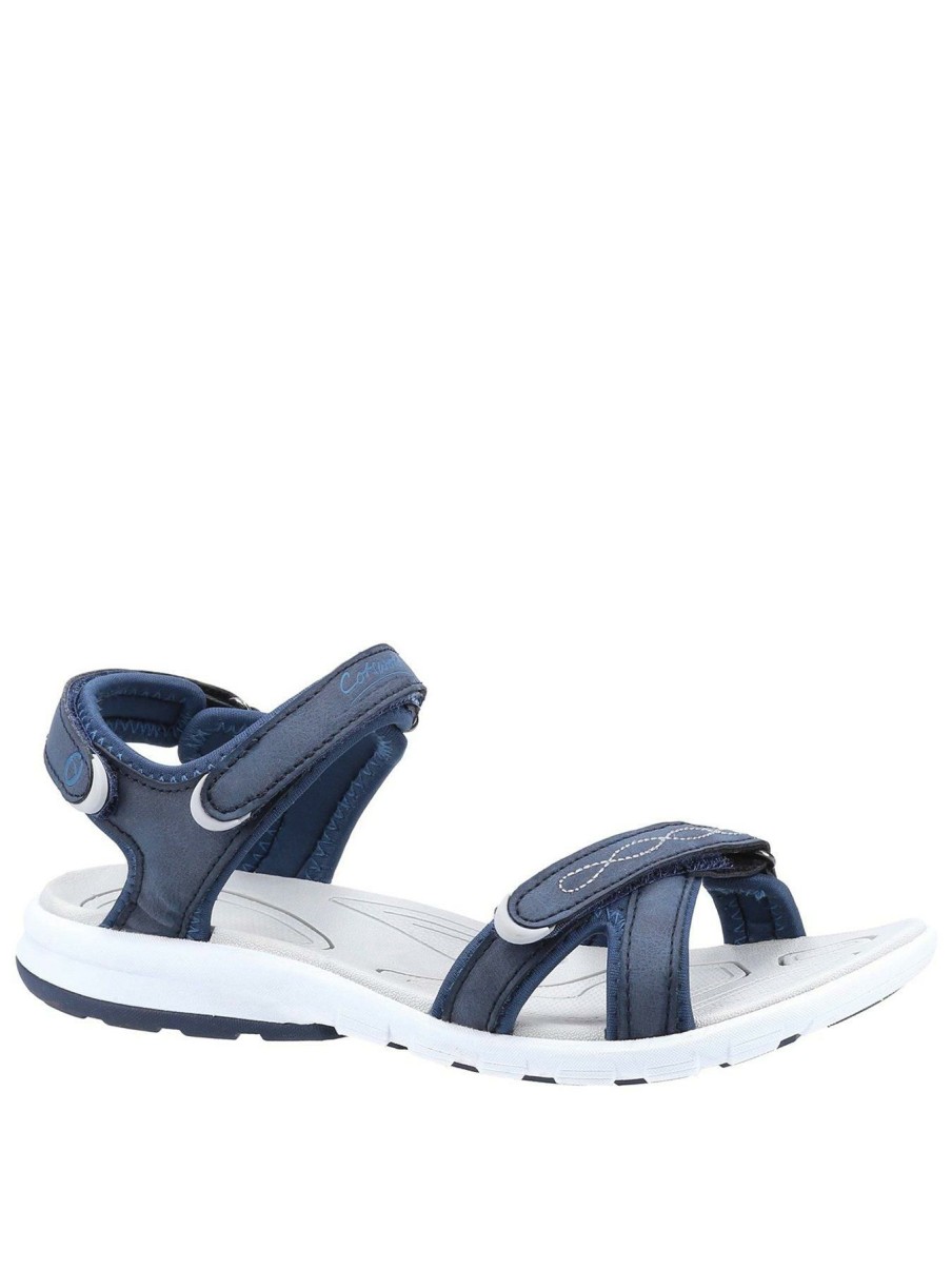 Shoes & Boots * | Cotswold Whiteshill Flat Sandals Navy