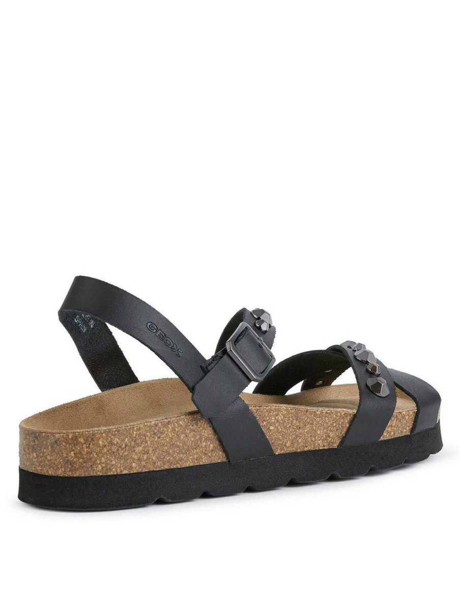 Shoes & Boots * | Geox Brionia Jewel Sandals Black