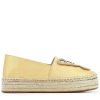 Flip Flops & Sandals * | Sophia Webster Butterfly Espadrille Platform Flats Gold