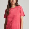 Tops & T-Shirts * | Superdry Vintage 100% Organic Cotton Tee Washed Red