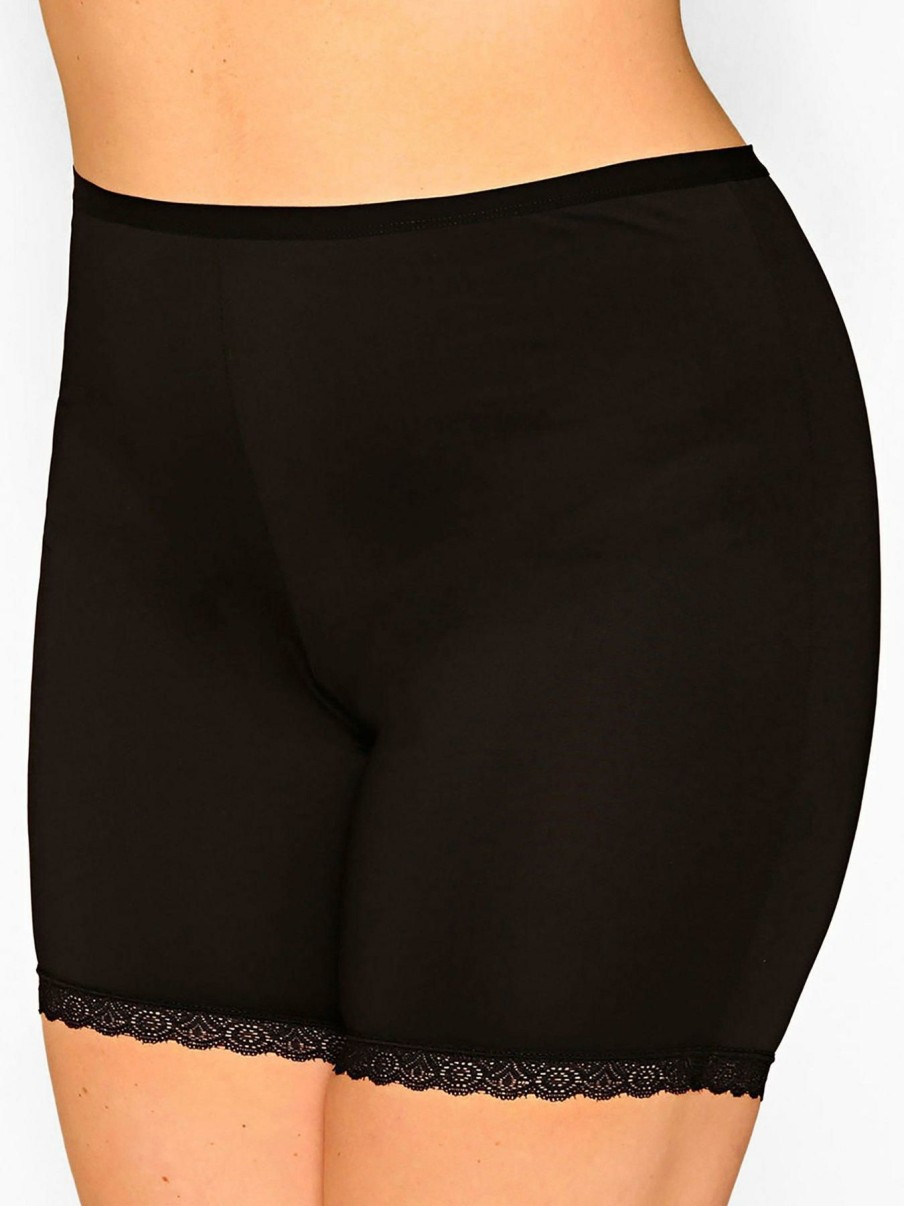 Lingerie * | Yours Lace Hem Thigh Smoother..Blk