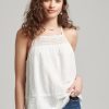 Tops & T-Shirts * | Superdry Vintage Woven Lace Cami -White