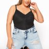 Tops & T-Shirts * | Yours Limited Lace Body Black