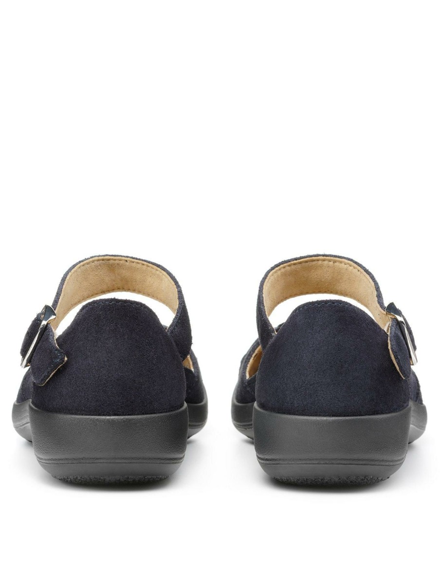 Shoes & Boots * | Hotter Shore Wide Fit Flat Shoes Navy