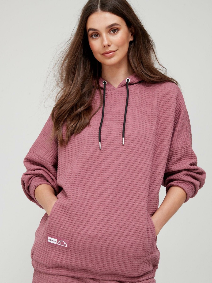 Sportswear * | Ellesse File Overhead Hoodie Pink