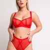 Lingerie * | Curvy Kate Curvy Kate Scantilly Sheer Chic Bra Flame Red