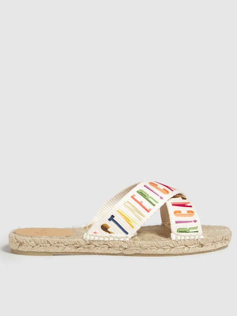 Flip Flops & Sandals * | Castaner Palmita Logo Espadrille Slider Multi