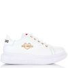 Trainers * | Love Moschino Logo Plaque Platform Sole Trainers White