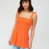 Tops & T-Shirts * | V By Very Tie Shoulder Shirred Bust Cami Orange