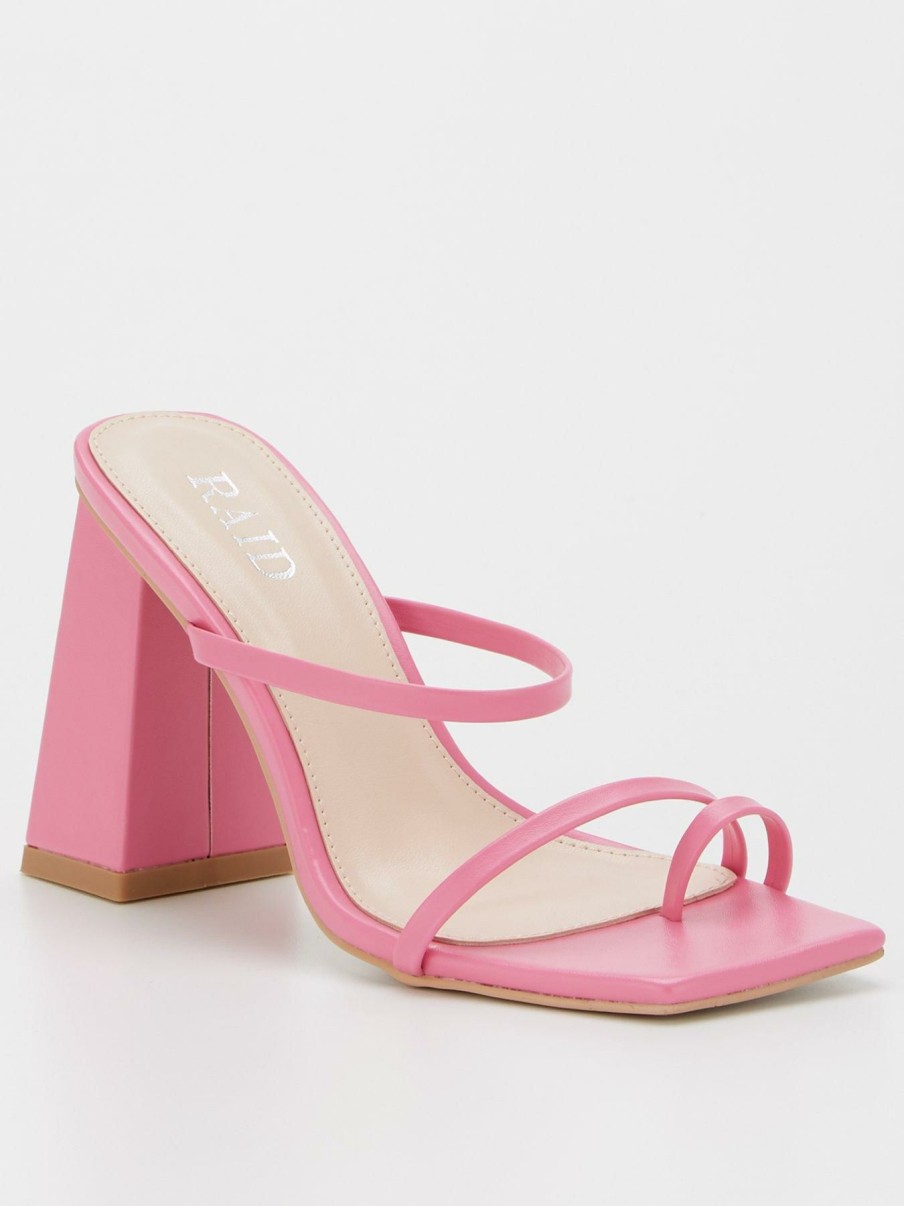 Shoes & Boots * | Raid Lorelie Heeled Sandal Pink