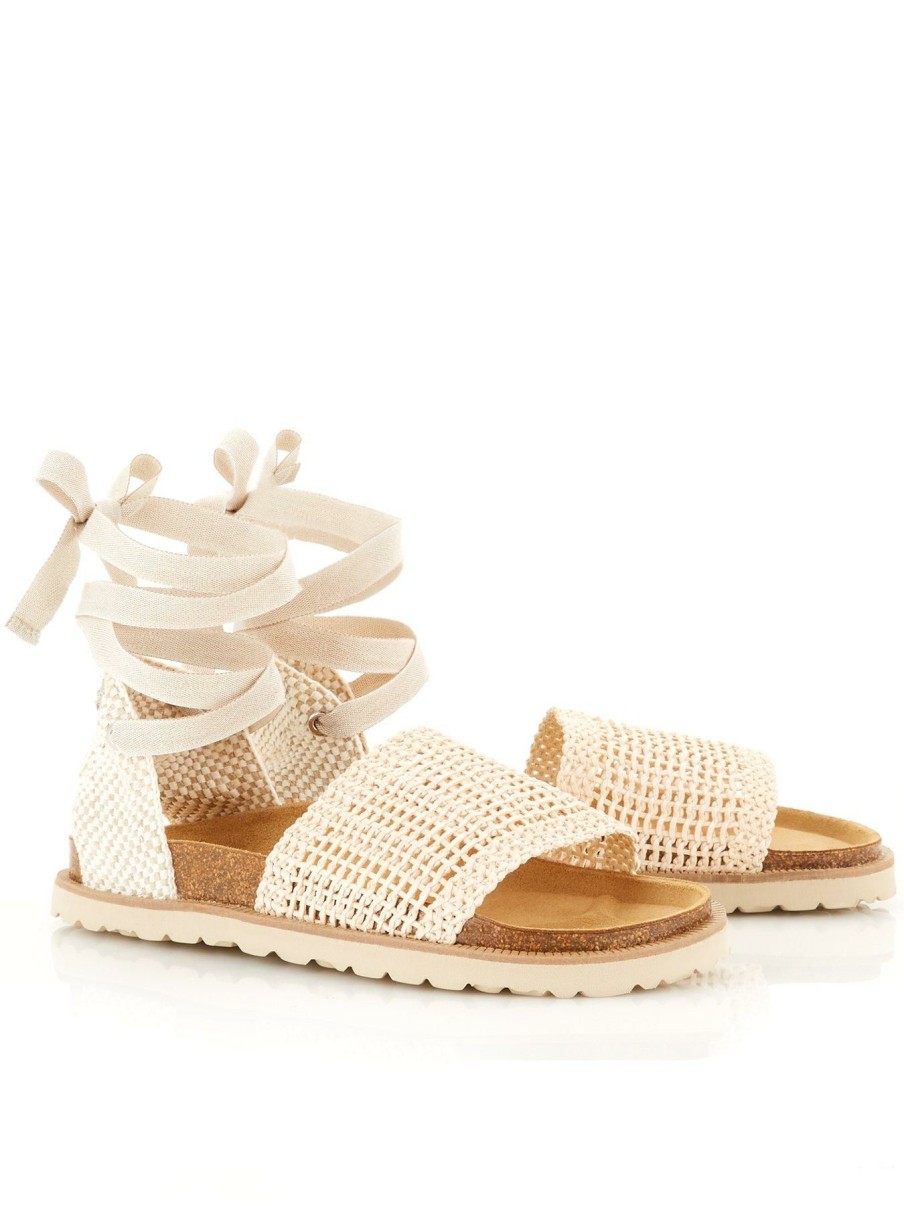 Flip Flops & Sandals * | Free People Happy Feet Footbed Sandals Ivory