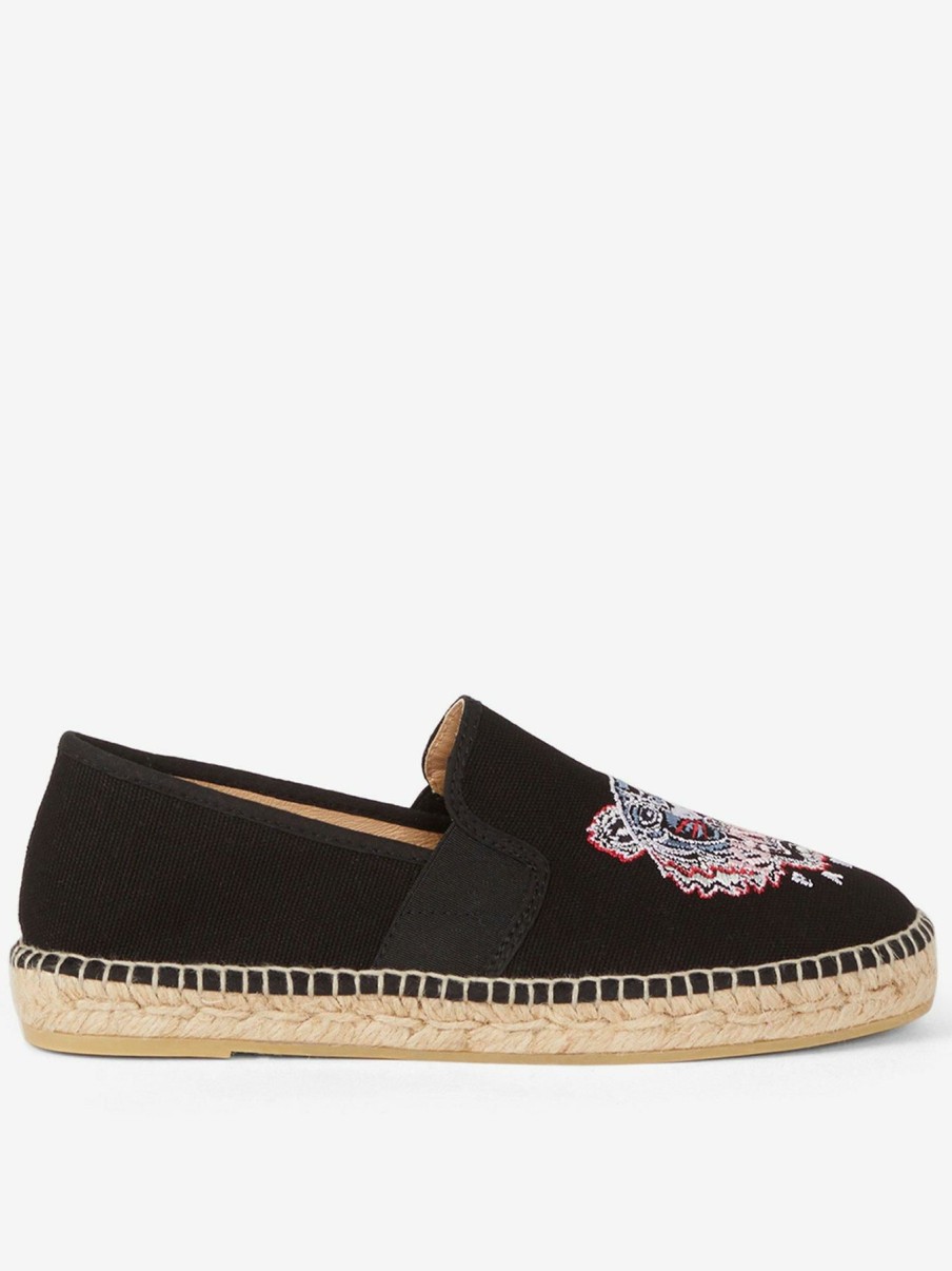 Flip Flops & Sandals * | Kenzo Tiger Elastic Espadrilles Black