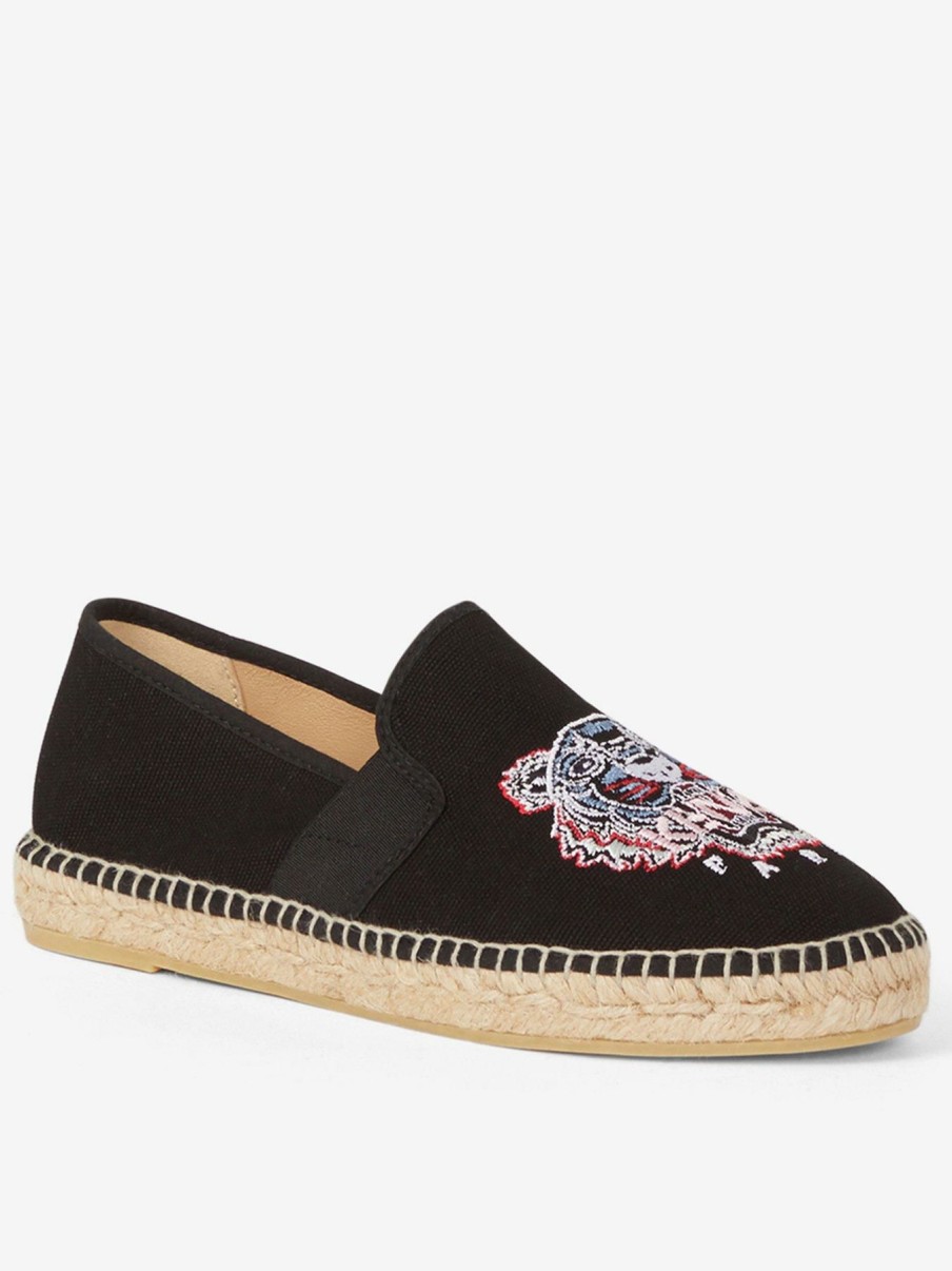 Flip Flops & Sandals * | Kenzo Tiger Elastic Espadrilles Black