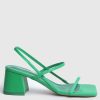 Shoes & Boots * | Public Desire Just Realise Block Heeled Sandals Green