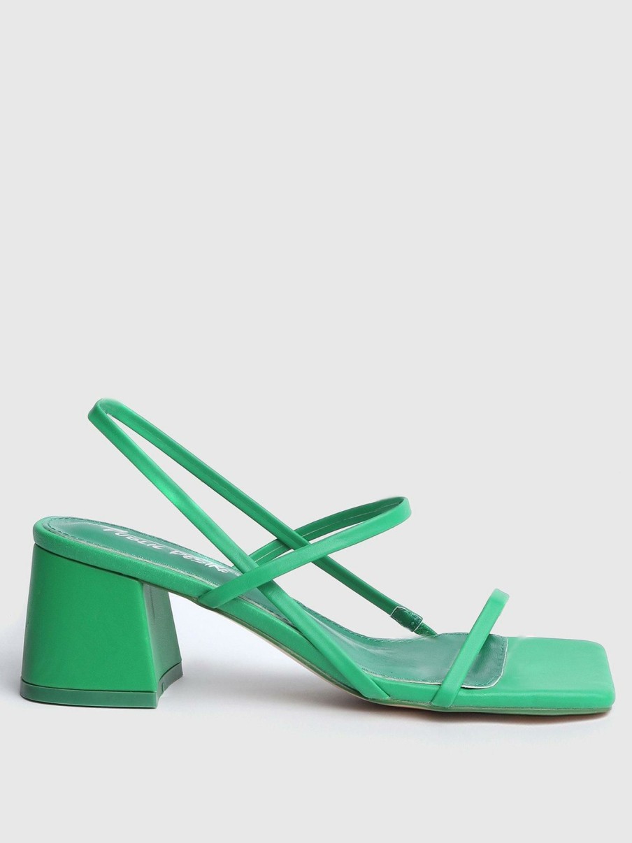 Shoes & Boots * | Public Desire Just Realise Block Heeled Sandals Green