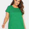 Tops & T-Shirts * | Yours Core Basic T-Shirt Emerald