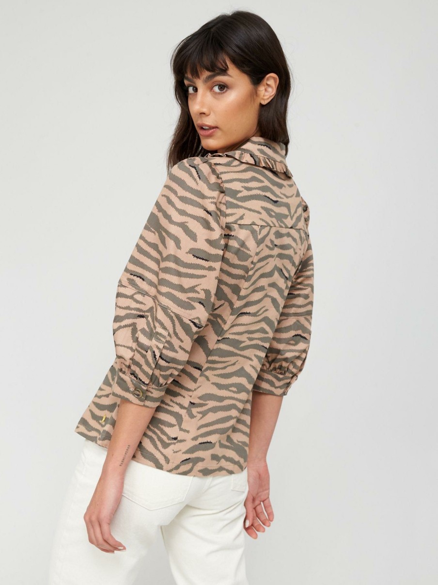 Tops & T-Shirts * | Coster Copenhagen Zebra Print Blouse Multi