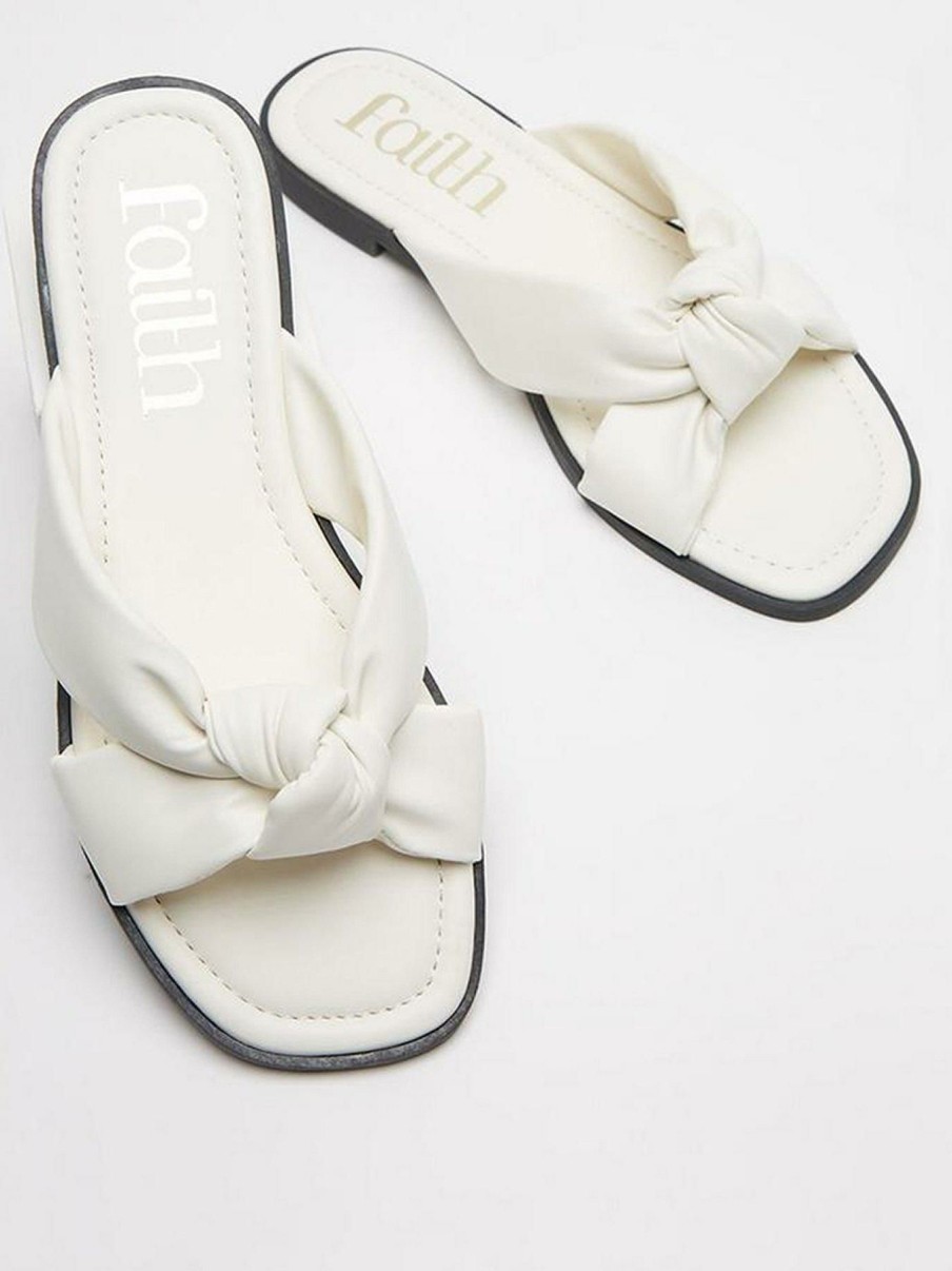 Shoes & Boots * | Dorothy Perkins Frida Flat Knotted Sandal White