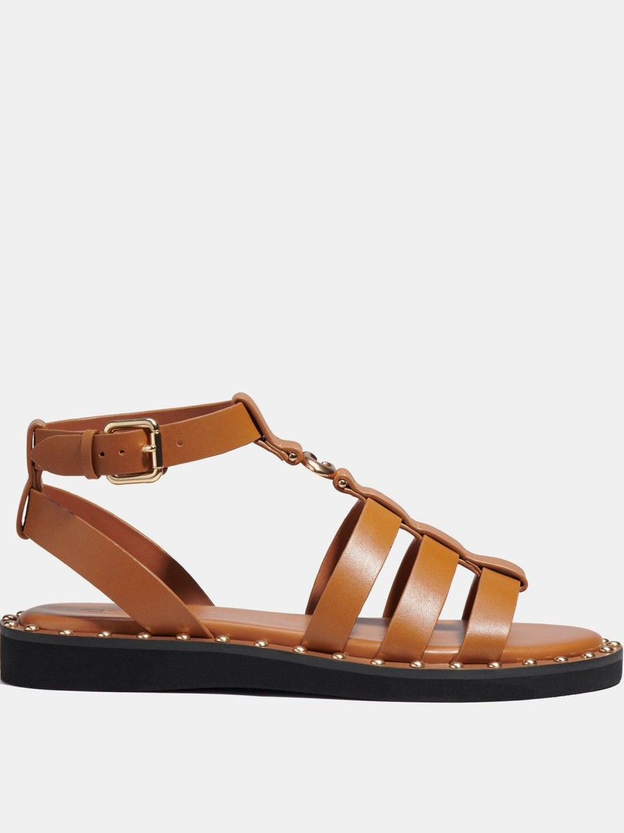 Flip Flops & Sandals * | Coach Giselle Sandals Tan