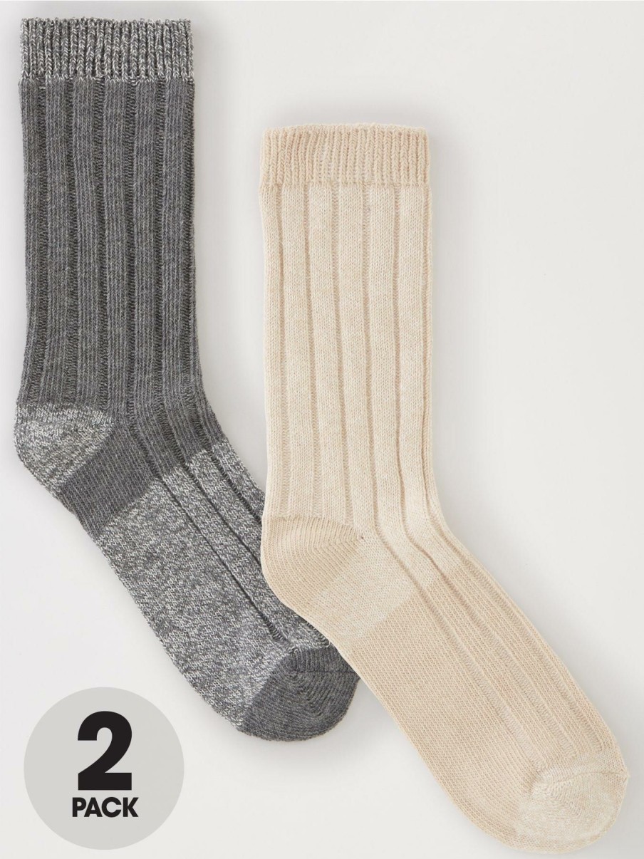 Lingerie * | V By Very Casual Boot Socks (2 Pack) Multi