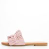 Shoes & Boots * | Pieces Pcvelena Suede Ruched Flat Sandal Pink