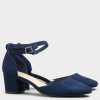 Shoes & Boots * | Long Tall Sally Heel Court Shoe Blue