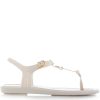 Flip Flops & Sandals * | Melissa Vivienne Westwood Orb Logo Solar 21 Flat Jelly Sandals White