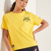 Tops & T-Shirts * | Superdry Varsity Arch Mini Boxy T-Shirt Yellow