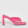 Shoes & Boots * | Boohoo Padded Square Toe Heeled Mule Hot Pink