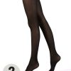 Lingerie * | Pretty Polly 2 Pack 40 Denier Opaque Tights Black