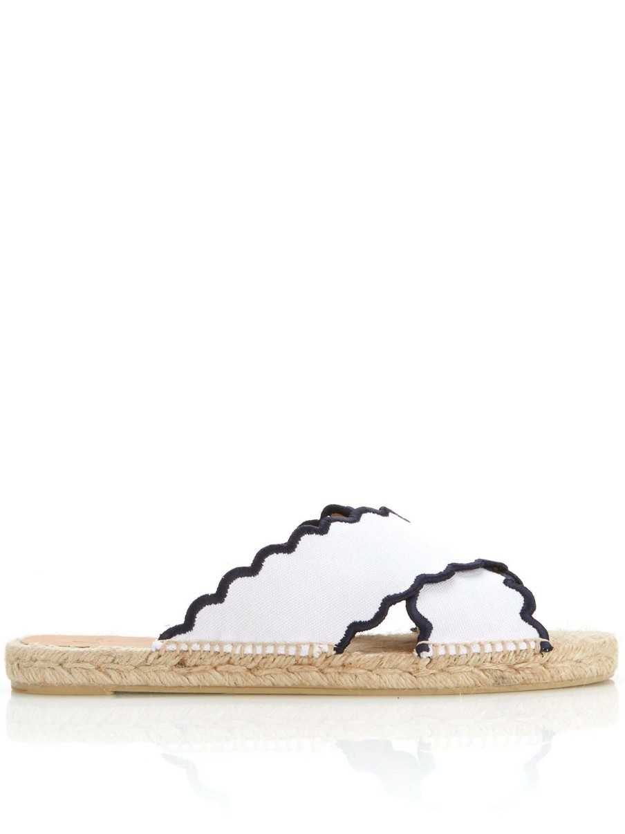 Flip Flops & Sandals * | Castaner Hummingbird Scallop Detail Espadrille Slider