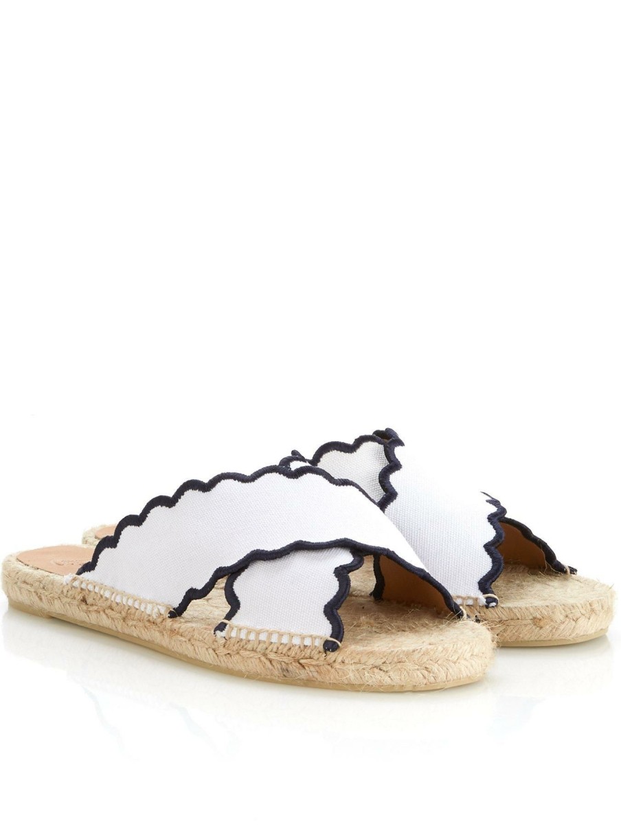 Flip Flops & Sandals * | Castaner Hummingbird Scallop Detail Espadrille Slider