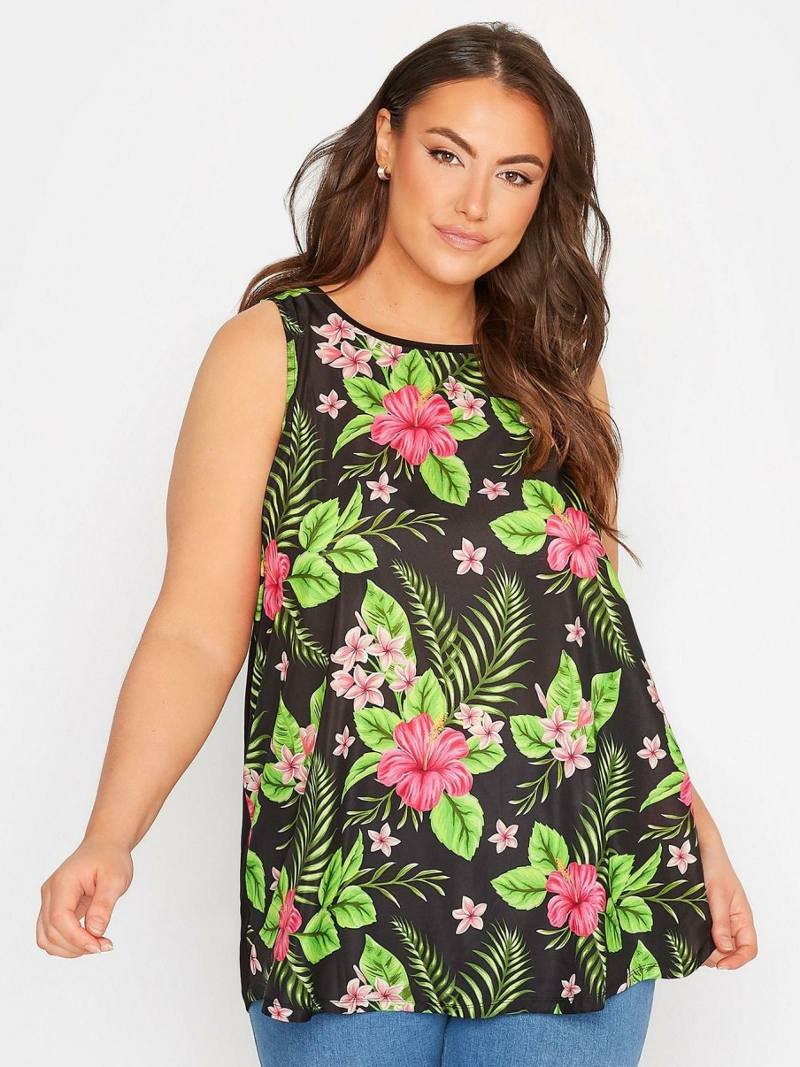 Tops & T-Shirts * | Yours Tropical Floral Vest