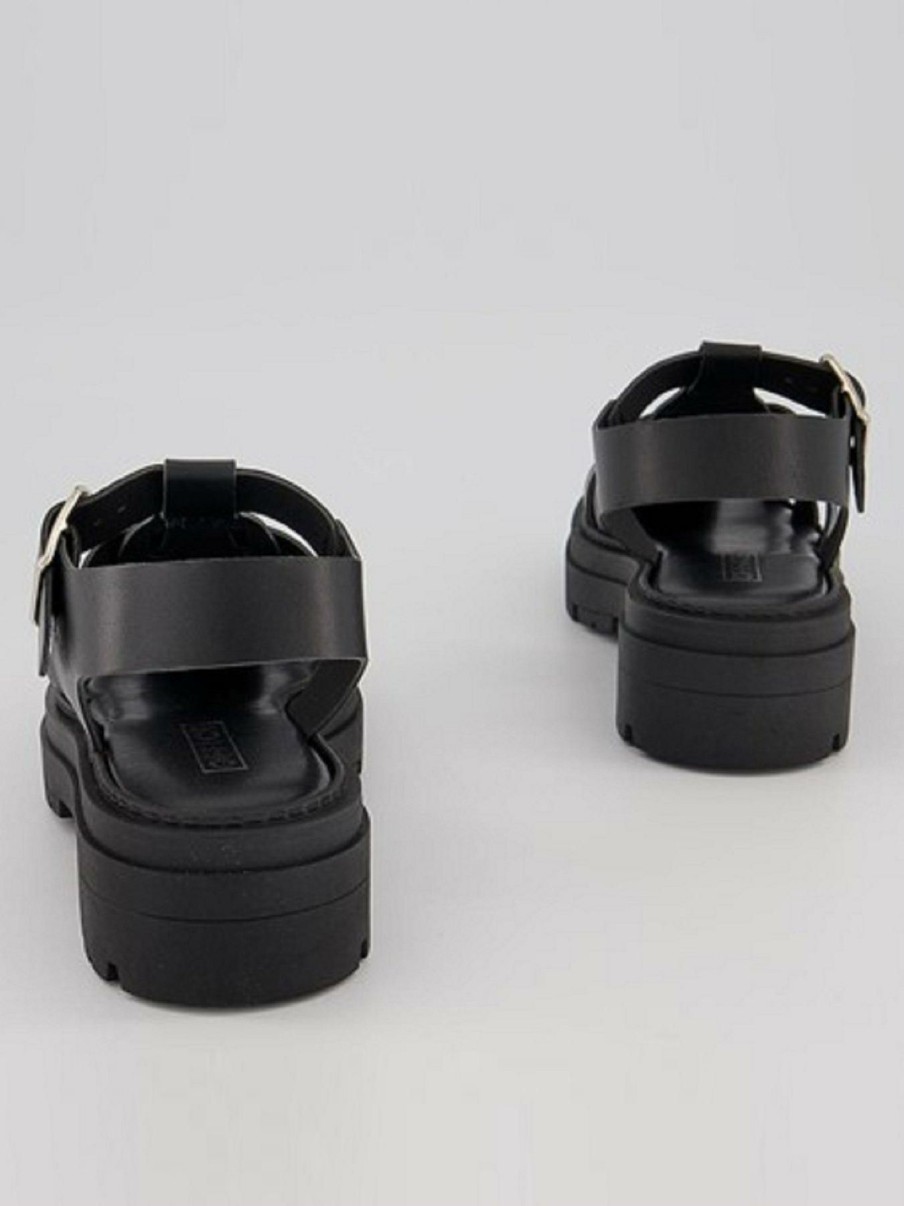 Shoes & Boots * | Office Serenity Leather Fisherman Sandals Black