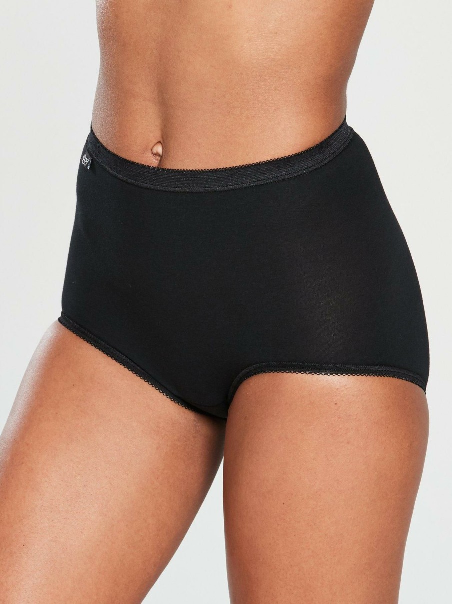 Lingerie * | Sloggi Pk 3 Maxi Briefs Black