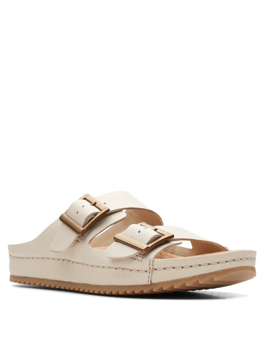 Shoes & Boots * | Clarks Brookleigh Sun Sandals Ivory Leather