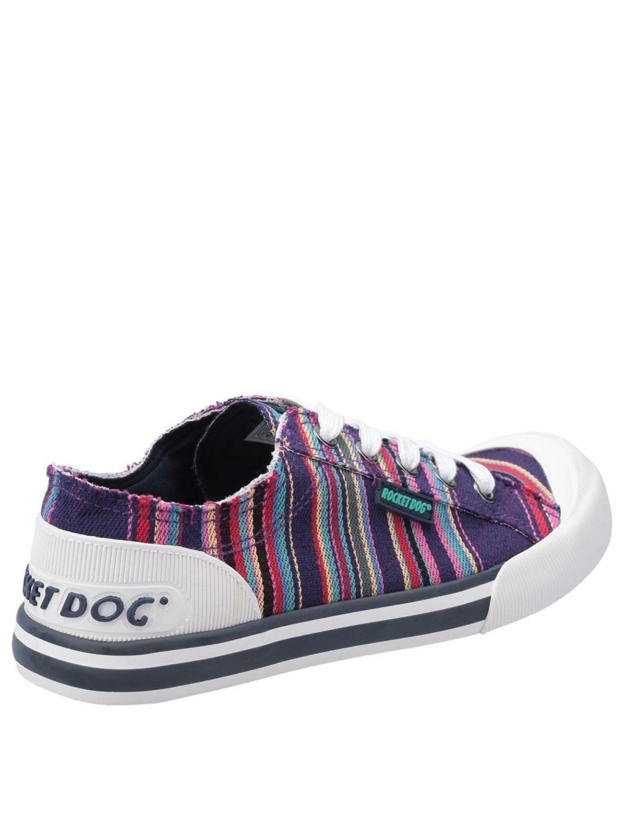 Shoes & Boots * | Rocket Dog Jazzin Canvas Aloe Plimsoll Navy/Multi