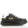 Trainers * | Love Moschino Logo Plaque Platform Sole Trainers Black