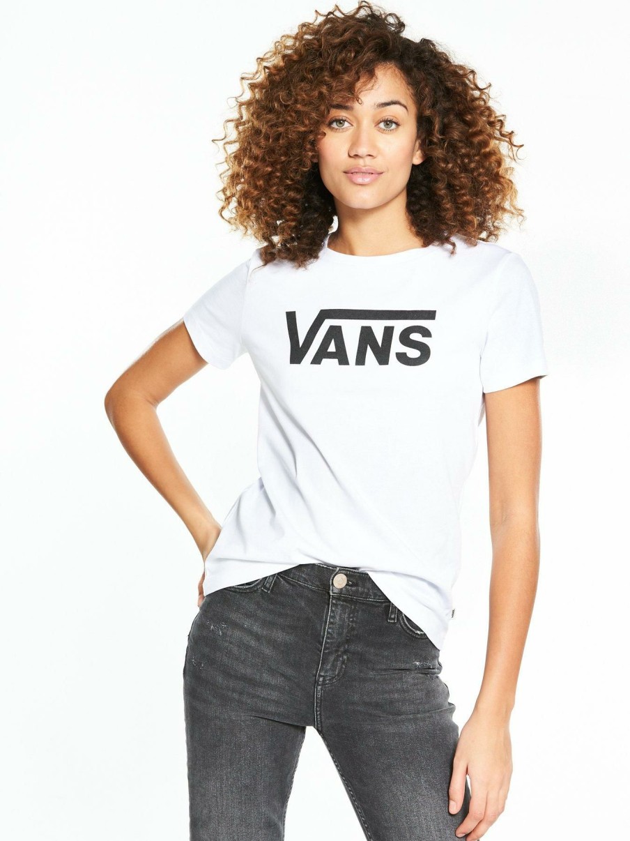 Tops & T-Shirts * | Vans Flying V Crew T-Shirt White