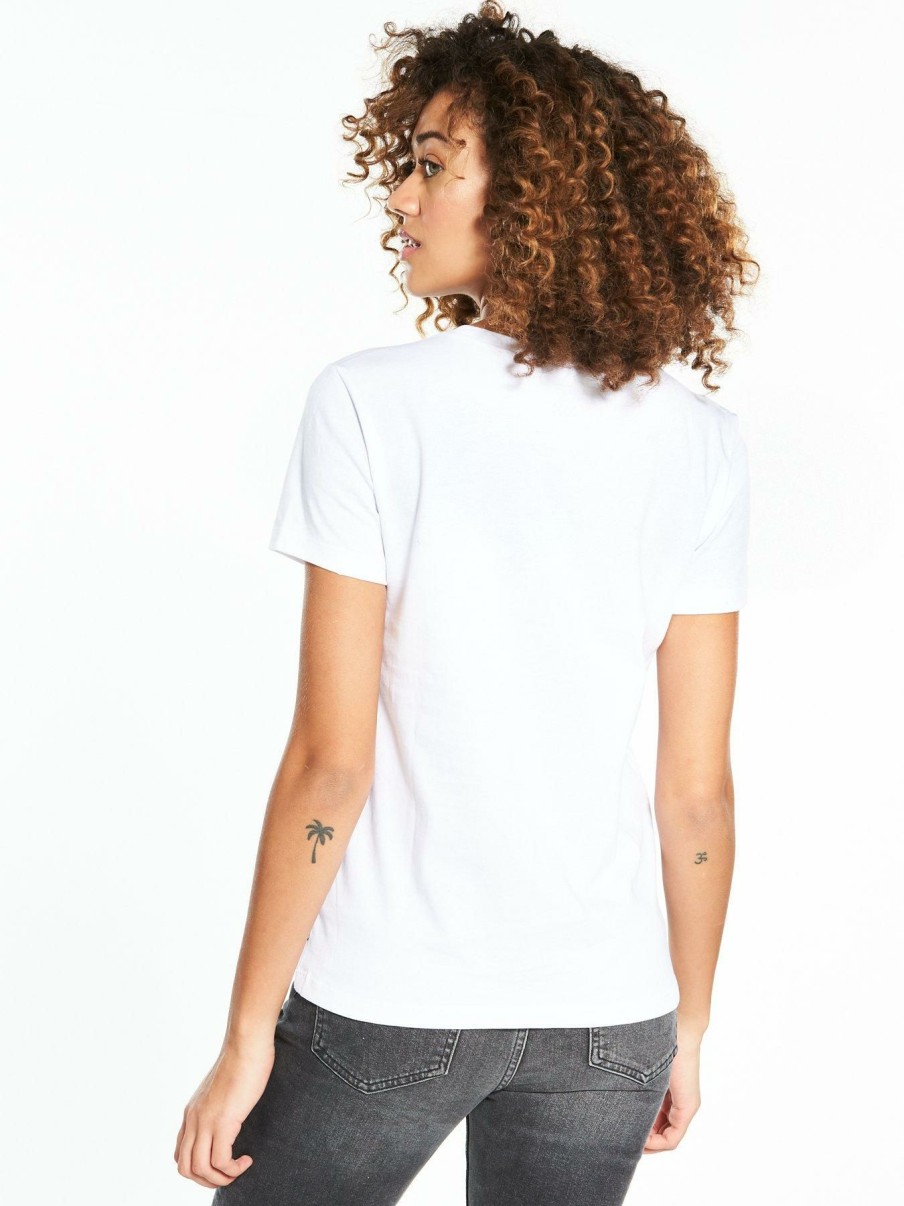 Tops & T-Shirts * | Vans Flying V Crew T-Shirt White