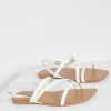 Shoes & Boots * | Boohoo Wide Fit Asymmetric Strappy Sandal White