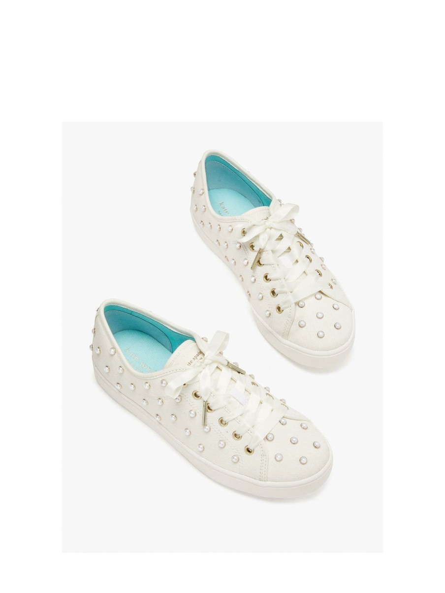 Trainers * | Kate Spade Match Pearls Trainers Parchment