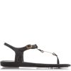 Flip Flops & Sandals * | Melissa Vivienne Westwood Orb Logo Solar 21 Flat Jelly Sandals Black