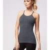 Tops & T-Shirts * | Tlc Sport Performance Tlc Sport Reversible Pocket Top Black Marl Grey