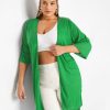 Tops & T-Shirts * | Yours Knitted Coverup Apple Green