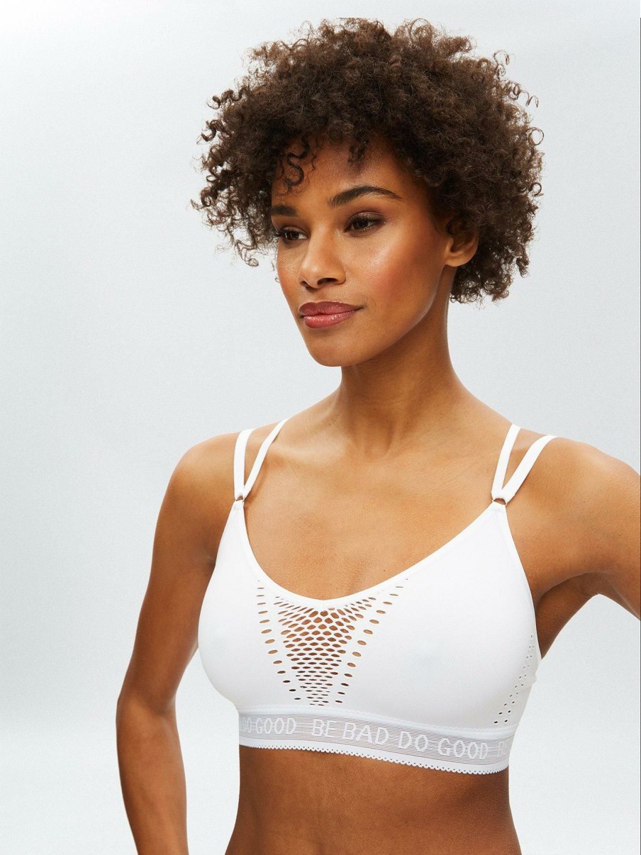 Lingerie * | Ann Summers Bras Knickerbox Planet -The Inquisitive Non Pad Bralette White