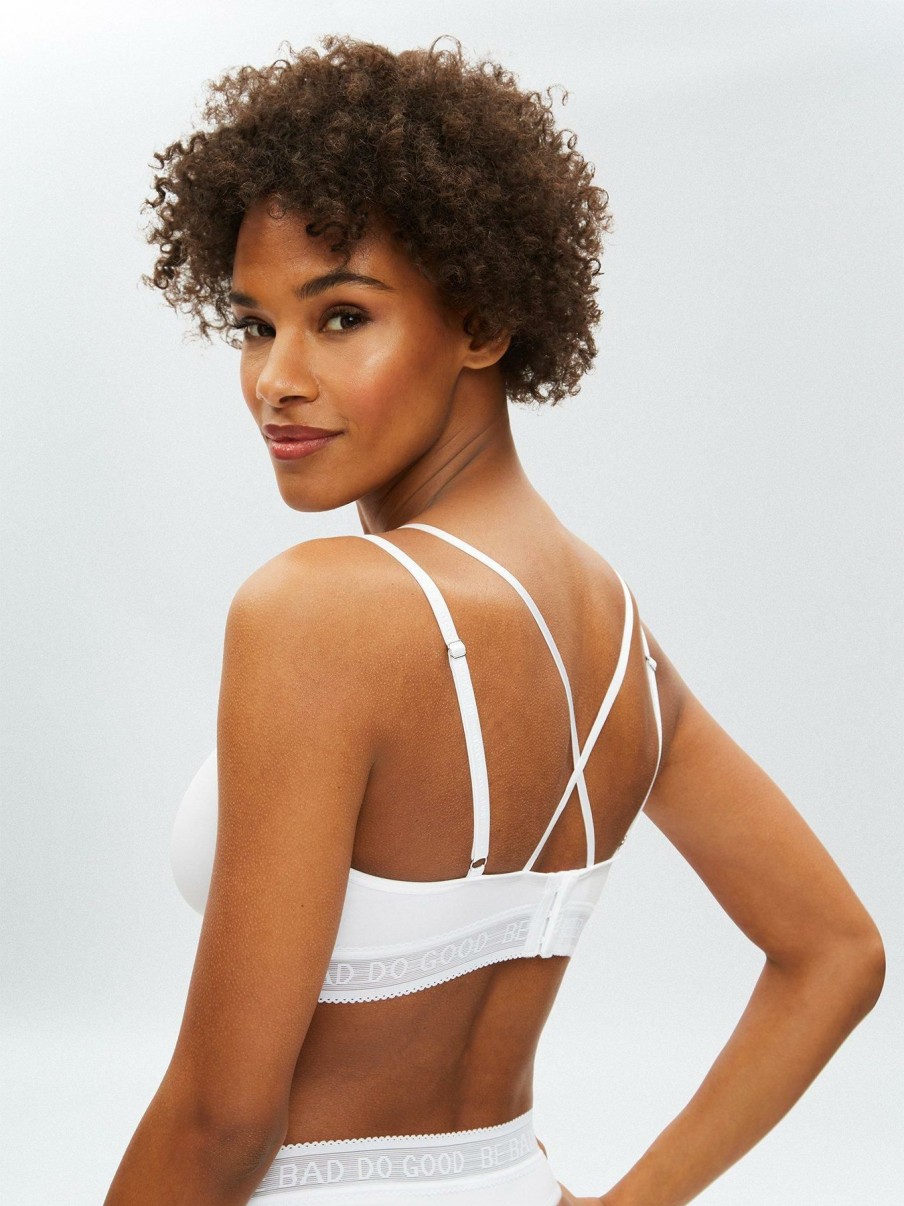 Lingerie * | Ann Summers Bras Knickerbox Planet -The Inquisitive Non Pad Bralette White