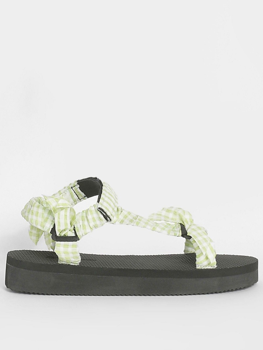 Shoes & Boots * | Boohoo Wide Fit Chunky Trekking Sandal Lime