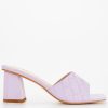 Shoes & Boots * | Raid Albie Woven Heeled Mule Lilac